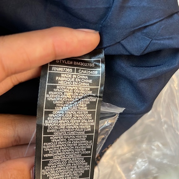 Steve Madden Kelly mixed media blazer - Picture 12 of 12